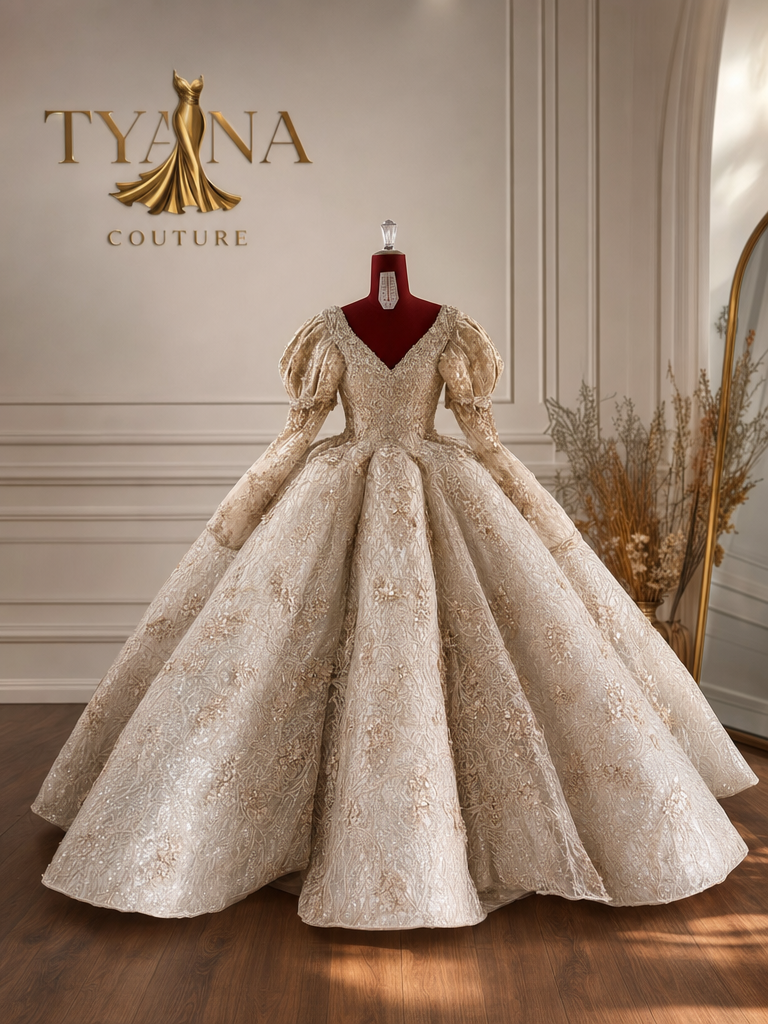 Rochie creată manual la Tyana Couture — Colecția 14